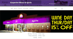 Desktop Screenshot of grapevinewines.com